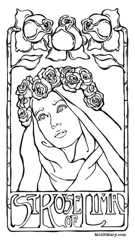 st rose  lima   st rose  lima rose coloring pages
