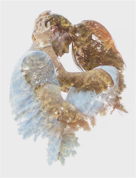 wedding photography trend dreamy double exposures of couples in love