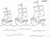 Carabelas Cristobal Colon Columbus sketch template