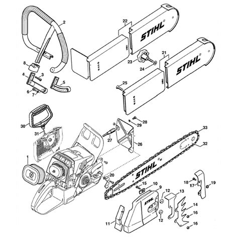 stihl ms  chainsaw ms  parts diagram conversion kit rescue    usa