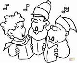 Coloring Carolers Singing Pages Little Printable Christmas Drawing Carol Sing Singers Children Clipart People Color Jingle Colorings sketch template