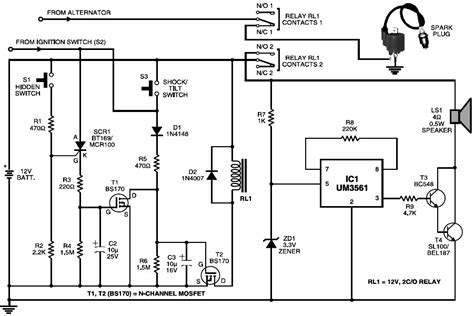 cheap motorcycle alarm schematic design