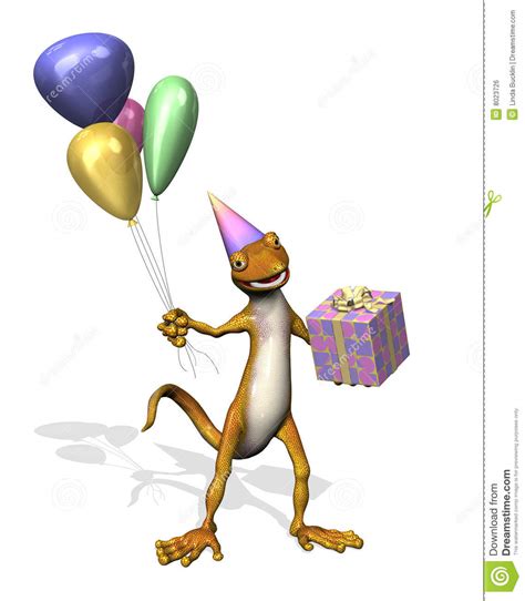 Birthday Gecko Stock Illustration Image Of Lizard Party 8023726