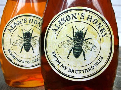 custom vintage seal honey labels custom stickers gift  beekeepers