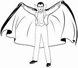 Coloring Pages Dracula Vampire Clipart Outline Printable Halloween Kids Count Clip Coloring4free Cliparts Sketch Cartoon Scary Blood Realistic Print Library sketch template