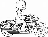 Coloring Riding Motorcycle Man Pages Wecoloringpage Boy Choose Board sketch template