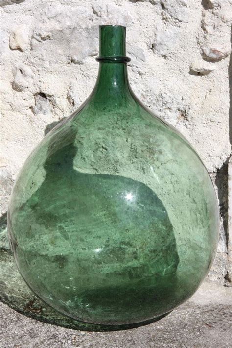 Italian Glass Wine Bottle Vintage Bottles Glass Decor Antique Bottles