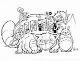 Totoro Neighbor Coloriages Miyazaki Ghibli sketch template
