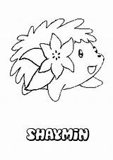 Shaymin Pokemon Pages Coloring Getcolorings Getdrawings sketch template