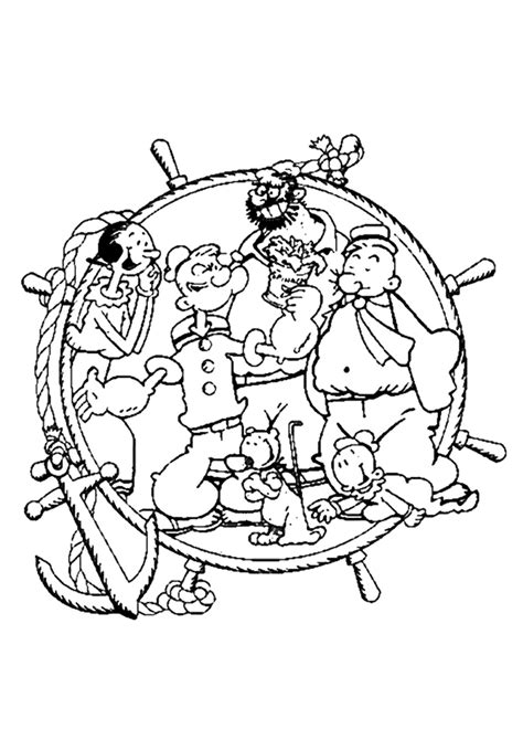 popeye coloring pages print learn  coloring