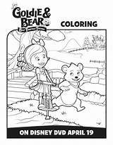 Goldie Bear Coloring Disney Pages Sheets Fairytale Friends Activity Disneyjunior Click sketch template