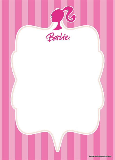 free printable barbie invitation templates barbie