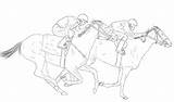 Chevaux Caballos Pferderennen Pferde Course Caballo Erwachsene Relajante Antiestrés sketch template
