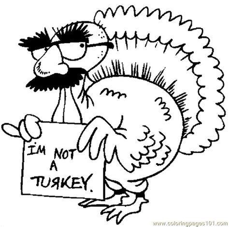 i m not a turkey coloring page free thanksgiving day coloring pages