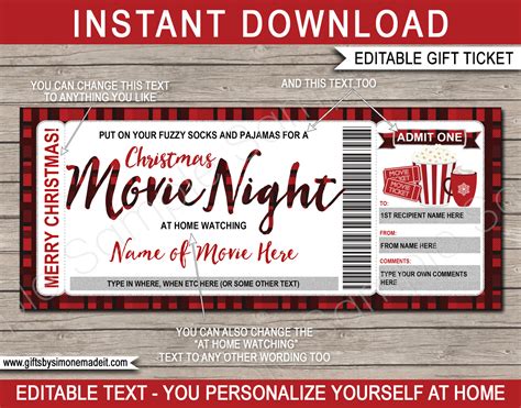 christmas  ticket template