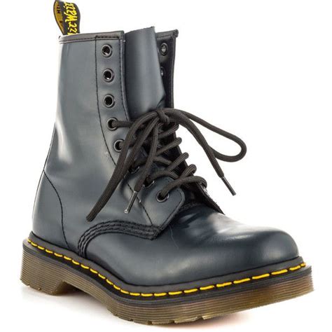 dr martens womens   navy smooth    polyvore featuring shoes shoes