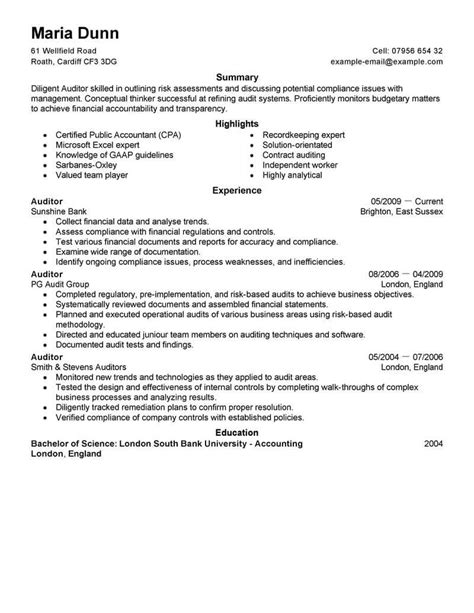 professional auditor resume examples accounting livecareer