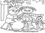 Drawing Garden Kids Coloring Pages Night Pakka Makka Colouring Piggle Iggle Printable Beginners Color Print Easy Forest Characters Getdrawings Upsy sketch template