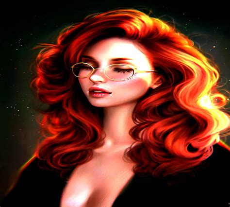 1920x1080px 1080p free download redhead with glasses abstract
