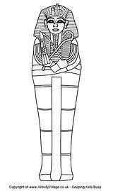 Sarcophagus Egyptian Egypt Colouring Ancient Mummy Kids Coloring Pages Activityvillage Color Make Mask Printable Printables Death Sarcofaag Crafts Sarcofago Kleurplaat sketch template