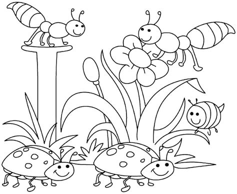 printable spring coloring pages kindergarten coloring home