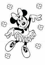 Minnie Mouse Coloring Pages Kitty Hello Daisy Ballerina Duck Baby Print Birthday Ballet Princess Printable Mickey Disney Color Mini Face sketch template