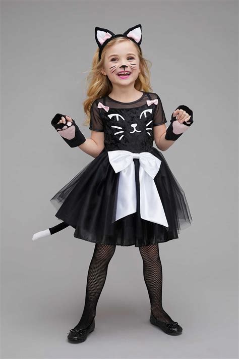 Black Cat Costume For Girls Cat Halloween Costume Cat Girl Costume