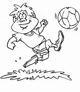 Coloring Football Pages Ball Soccer Kick Clipart Kicking Boy Foot Topcoloringpages Color Player Print Players Comments Sheets Barcelona Goalkeeper Coloringhome sketch template