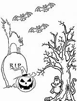 Halloween Coloring Pages Kids Printable Haunted Cool House Tree Printables Popular Coloringhome These Library Clipart Pumpkin Cartoon sketch template