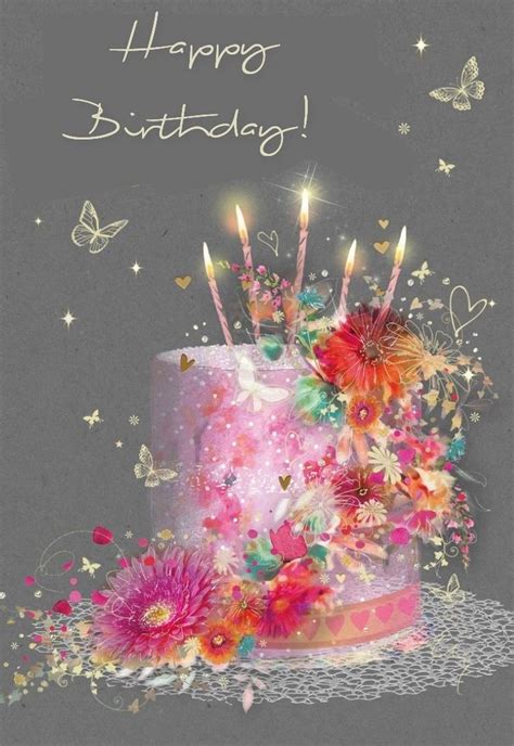 Pin By Ellen Lang On Birthday Cards In 2022 Happy Birthday Flower