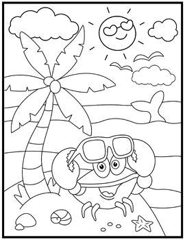 cute animals  summer coloring pages summer time coloring sheets