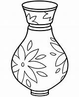 Vase Coloring Empty Flowers Pages Print Flower Kids Drawing Easy Magic sketch template