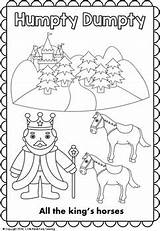 Humpty Dumpty Coloring Pages Nursery Rhyme Preview sketch template