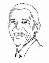 Obama Coloring Barack Pages Smiling President Drawing Color Getdrawings Printable Getcolorings Kids sketch template