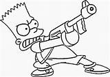 Simpson Bart Gangster Homer Getdrawings Ok Christmas Gangsta sketch template