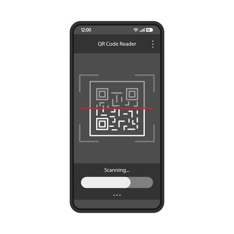 qr code scanning app interface vector template mobile app interface