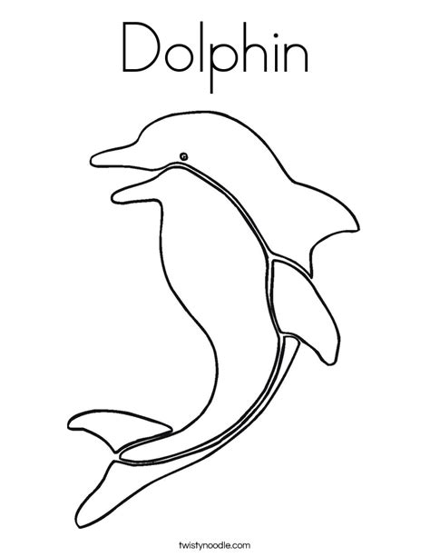 dolphin coloring page twisty noodle