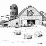 Barn Drawings Patterns Pencil Drawing Barns Appalachian Old Line Burning Wood Pyrography Coloring Memories Landscape Quilt Farm Kentucky Sketching Country sketch template