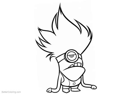 evil minion page coloring pages