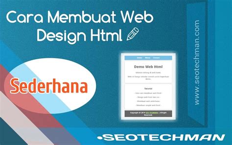 tutorial  membuat web sederhana  html  css seotechman