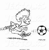 Soccer Coloring Vector Toonaday sketch template