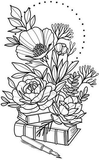 pin  christina garneau  colouring pages floral tattoo design