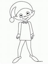 Coloring Elf Pages Shelf Print Library Clipart Dessine Elfes Faciles sketch template