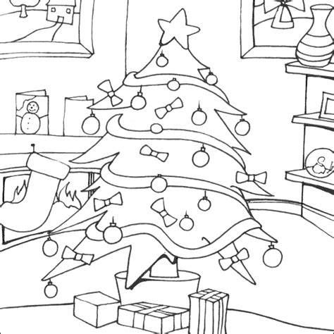 xmas tree colouring   colouring pages
