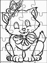 Animals Puzzle Printable Puzzles Games Cut Coloring Pages Kids Jigsaw Activities sketch template