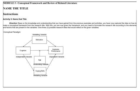 [solved] Module 3 Conceptual Framework And Review Of Related