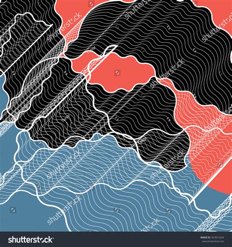 graphic  abstract background  wavy lines stock vector illustration
