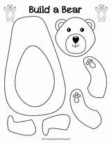 Bear Kids Build Craft Printable Merry Mrs Coloring Toddlers sketch template