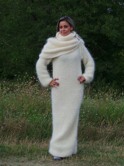 Made To Order Fluffy Thick Hand Knit Sweater Fuzzy Mohair Etsy Hand
