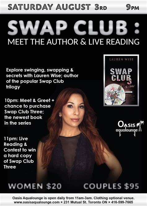 swap club meet the author and live reading